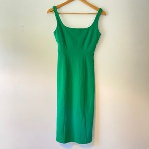 DIANE von FURSTENBERG body con Bridget dress in BRIGHT GREEN.  Stretchy.  Size 2